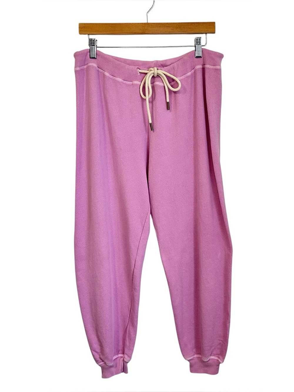 The Great Womens French Terry Cotton Joggers Sweatpants Sz 2/ US Medium Pink USA